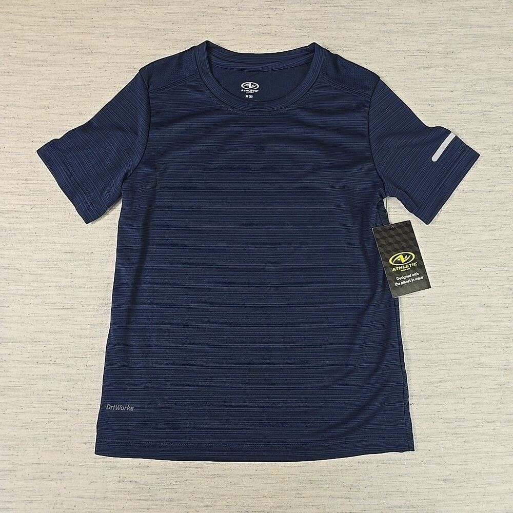 Athletic Works Boys M (8) Performance Tee – Blue Cove – DriWorks – New With Tags
